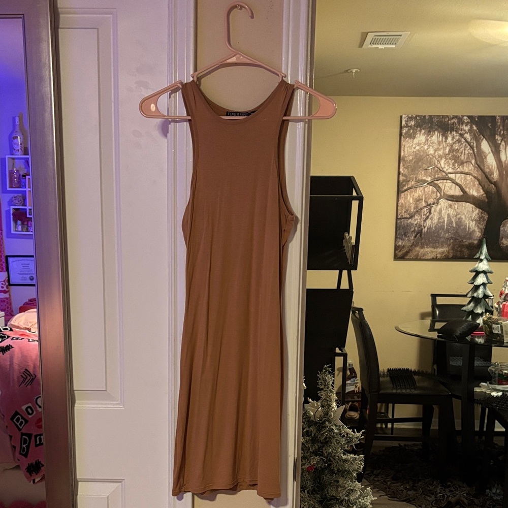 Fashion Nova Tan Mini Dress